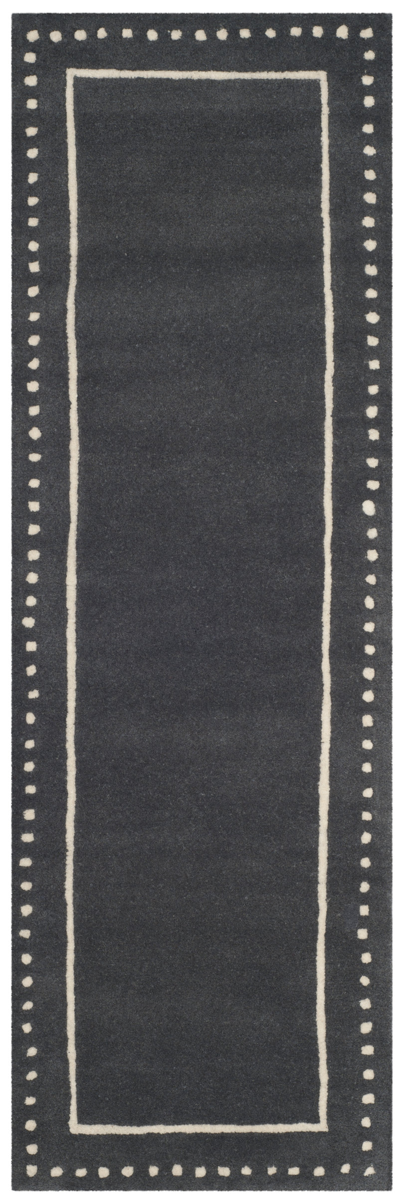 Cruz Hand Tufted Wool Solid Color Rug Rug Size: Runner 2'3" x 8'