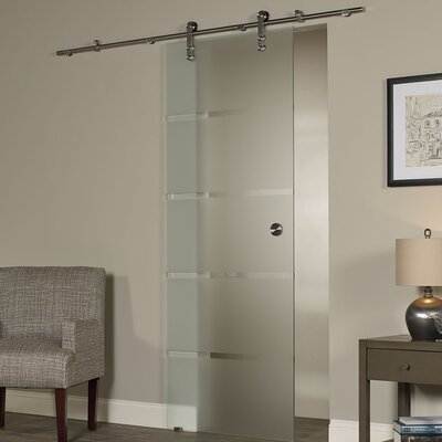 New Vision Glass Barn Door With Installation Hardware Kit Ltl Barn