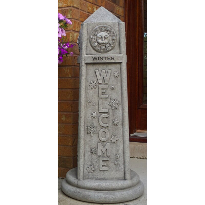 Henri Studio Obelisk Four Seasons Welcome Garden Stone Wayfair