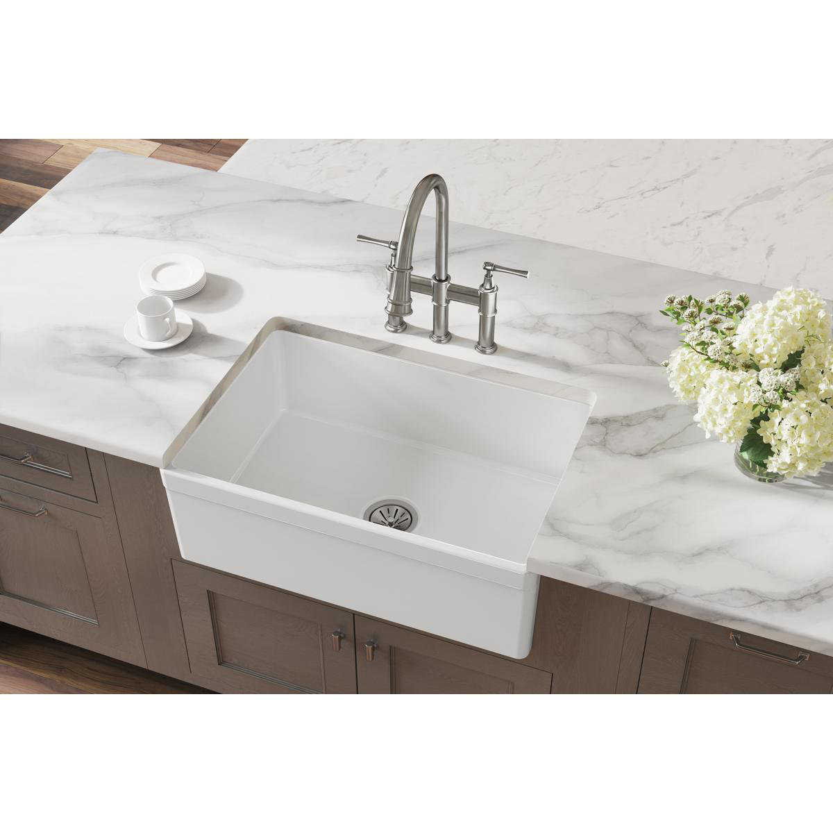 Elkay Fireclay 30 L X 20 W Farmhouse Kitchen Sink Reviews Wayfair