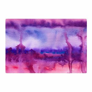 Viviana Gonzalez Improvisation 22 Watercolor Magenta/Purple Area Rug