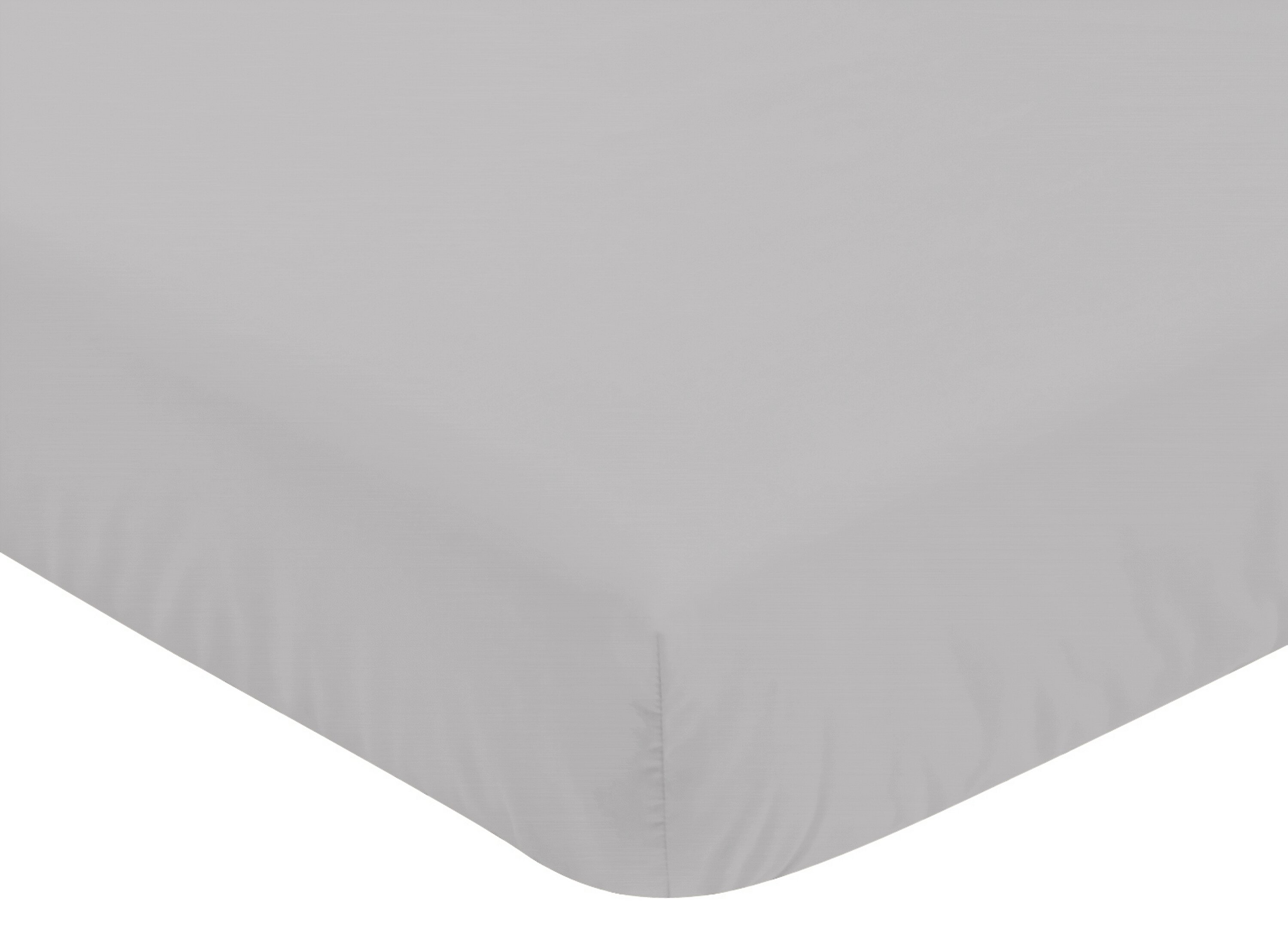 Sweet Jojo Designs Solid Grey Fitted Crib Sheet By Sweet Jojo