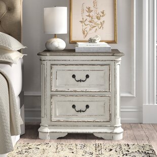 Pair Rubbed Grey 2 Drawer Bedside Chest Bedroom French Furniture Shabby SECONDS 
