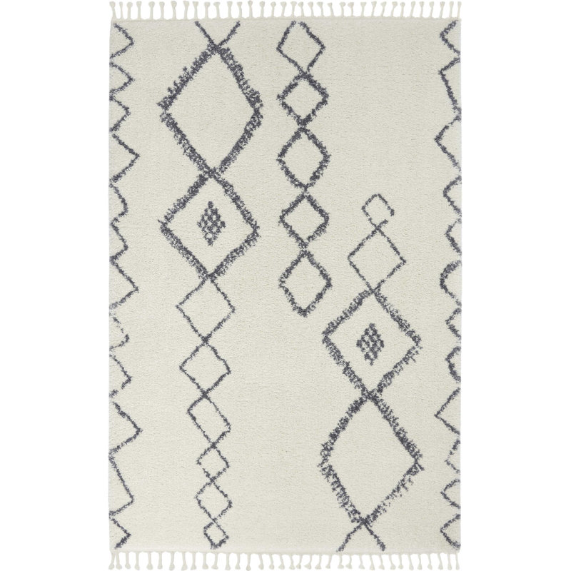 Union Rustic Hillside Moroccan Diamond Ivory Slate Area Rug Hillside Moroccan Diamond Ivory