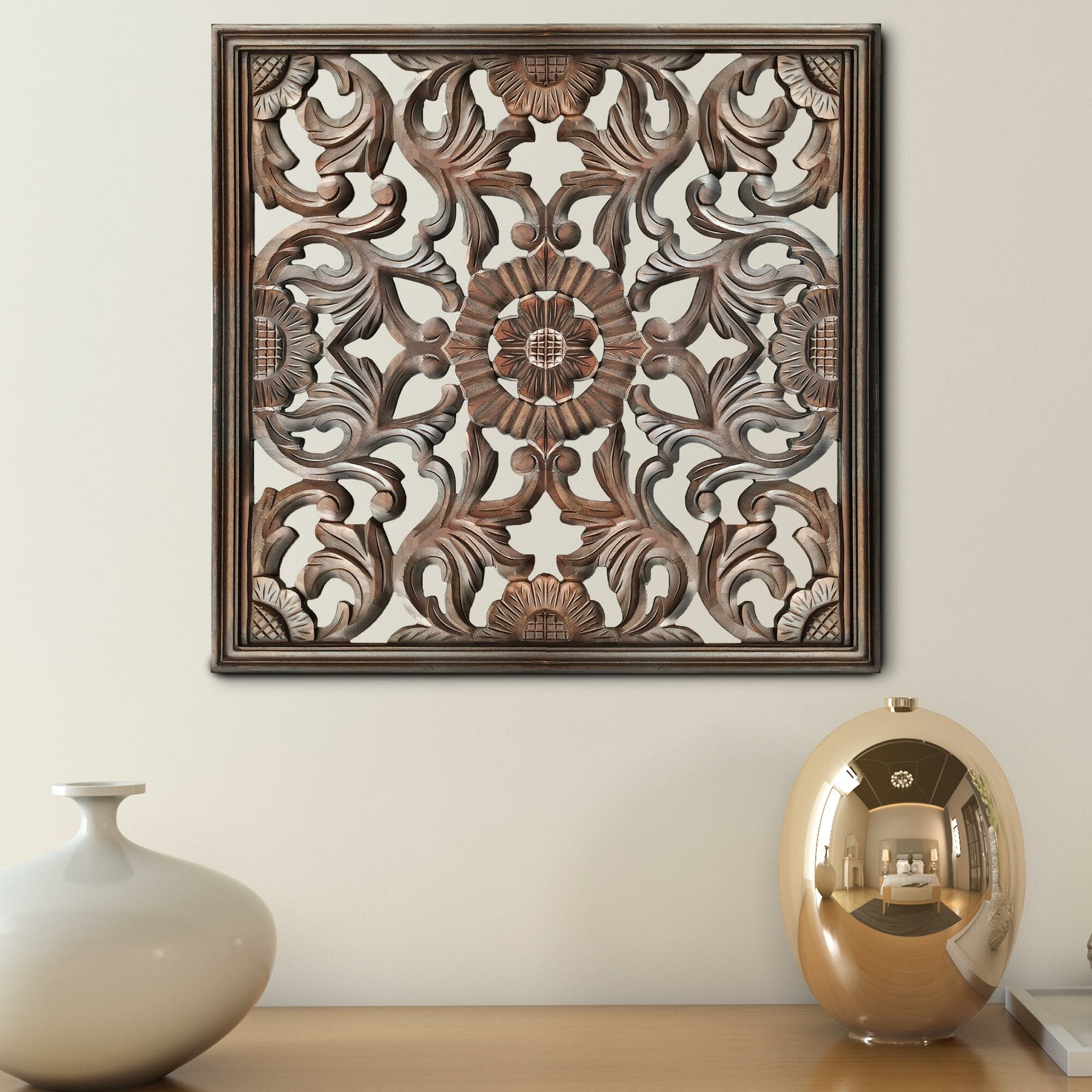 World Menagerie Square Wooden Wall Decor Wayfair