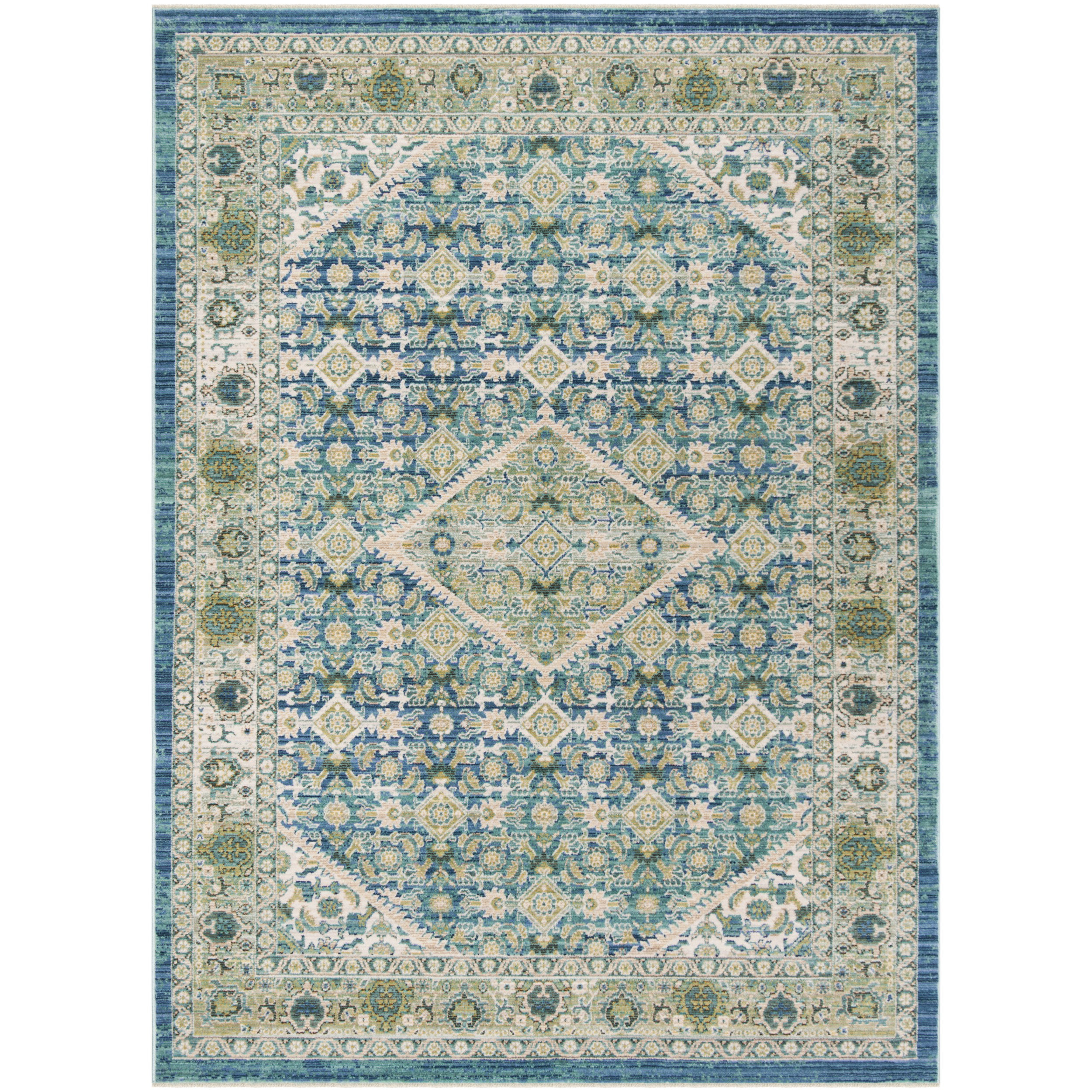 Bungalow Rose Justine Blue Area Rug Wayfair