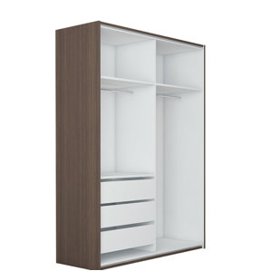 Zastrow Modern 3 Drawers Armoire with Sliding Doors by Brayden Studio