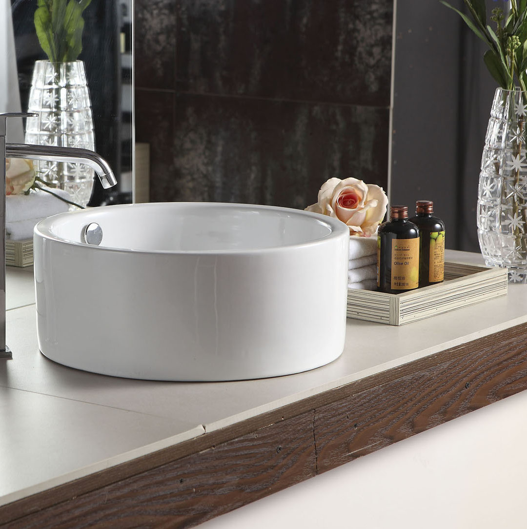 Barclay Sheridan Vitreous China Circular Vessel Bathroom Sink With Overflow Wayfair