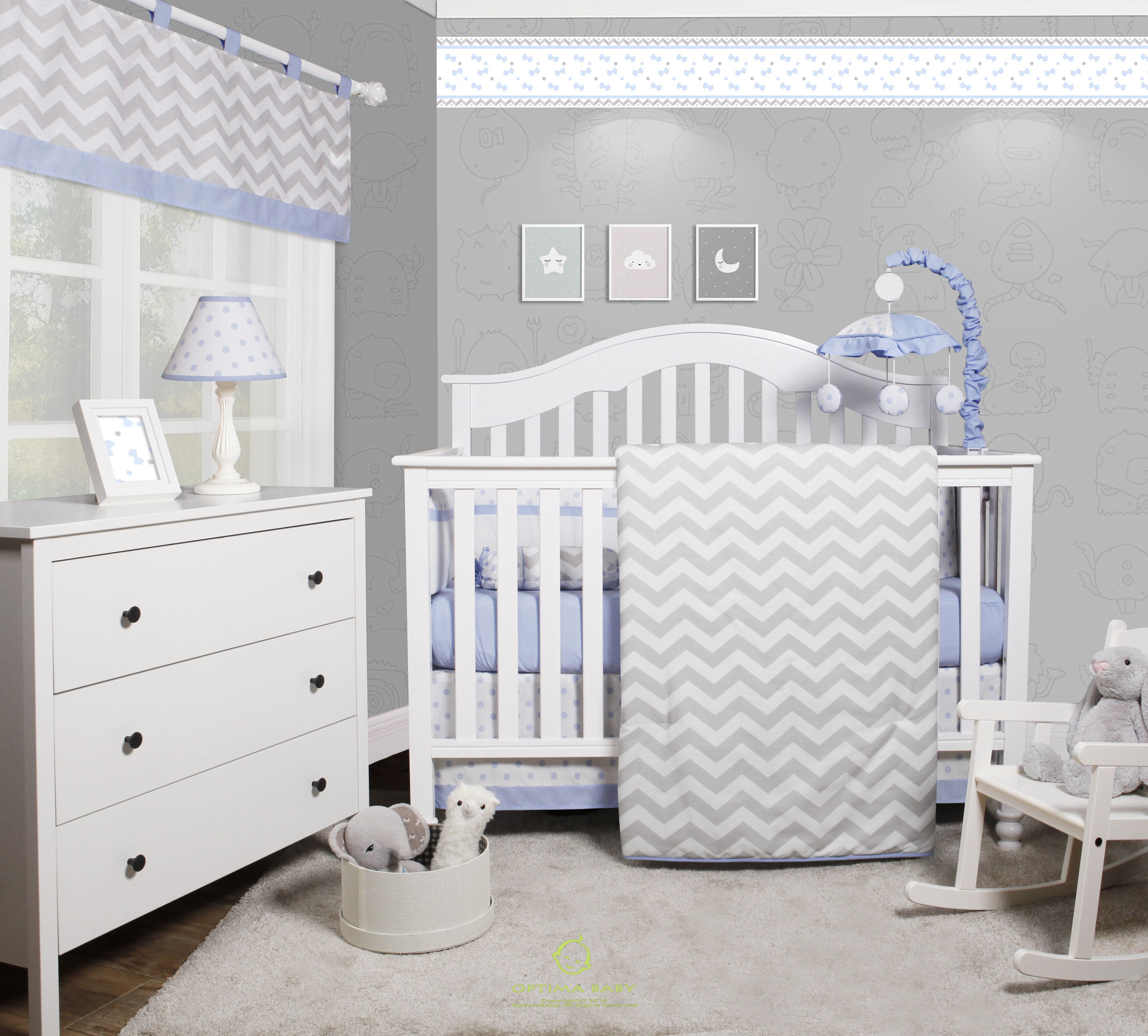 cheatwood elephant baby girl nursery 6 piece crib bedding set