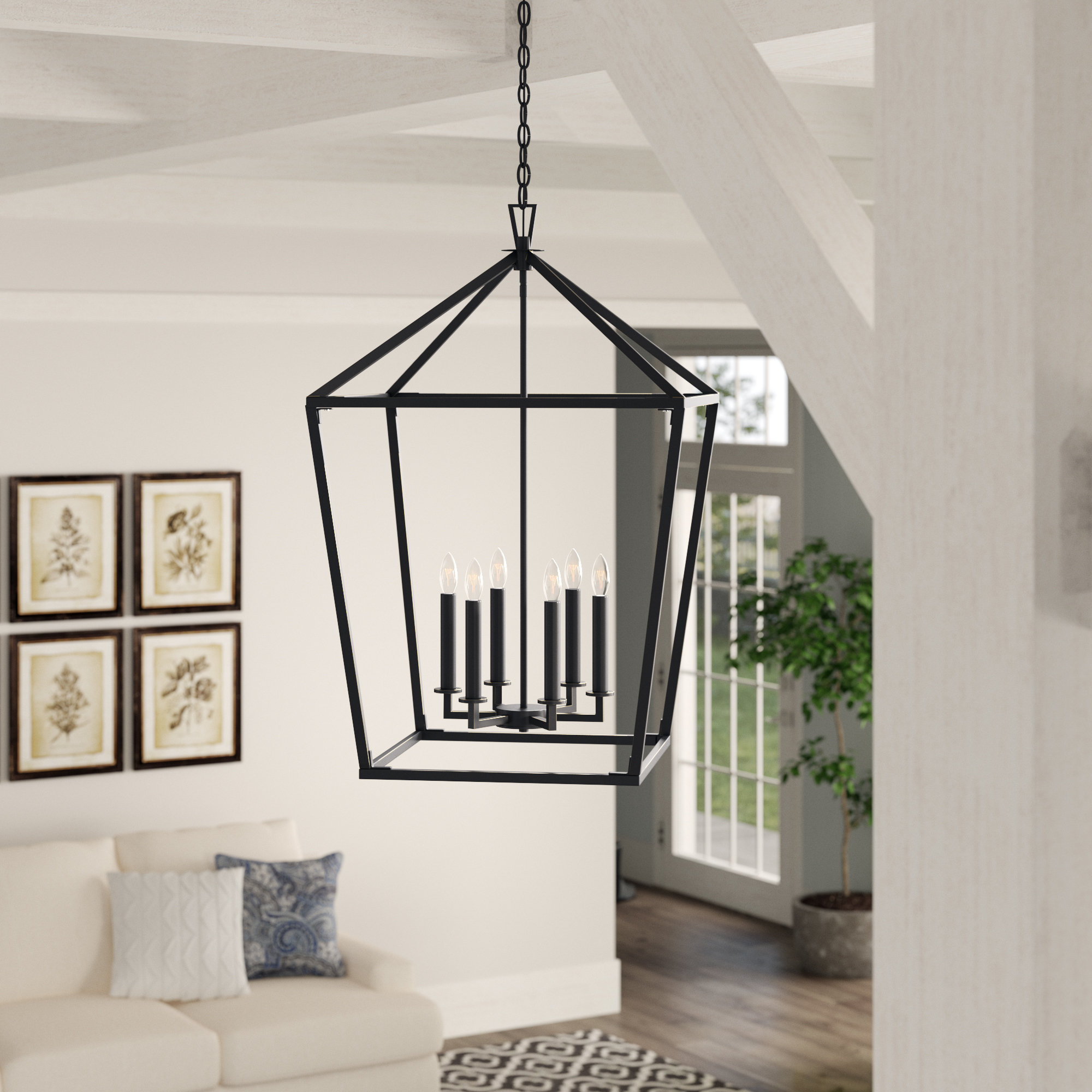 Birch Lane Heritage Israel 6 Light Lantern Geometric Chandelier