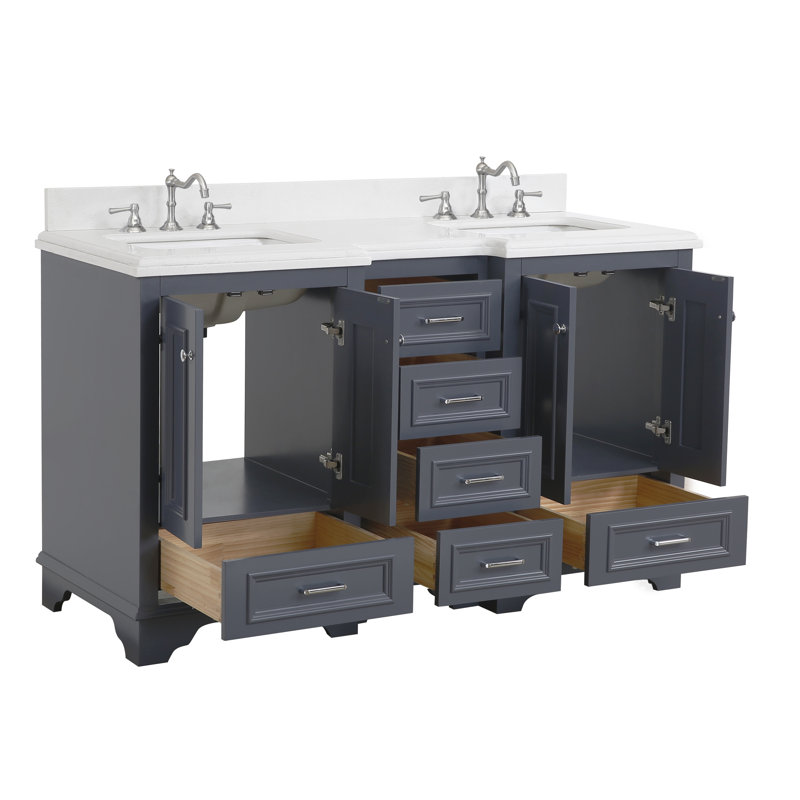 KBC Nantucket 60" Double Sink Bathroom Vanity Set & Reviews Wayfair
