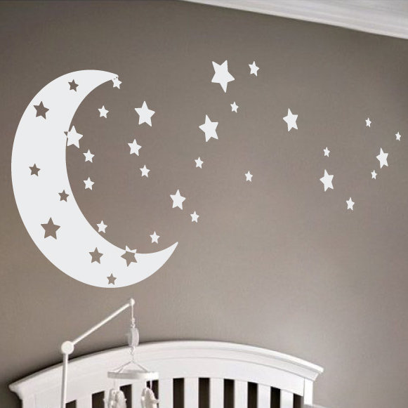 Harriet Bee Moon And Stars Wall Decal Reviews Wayfair