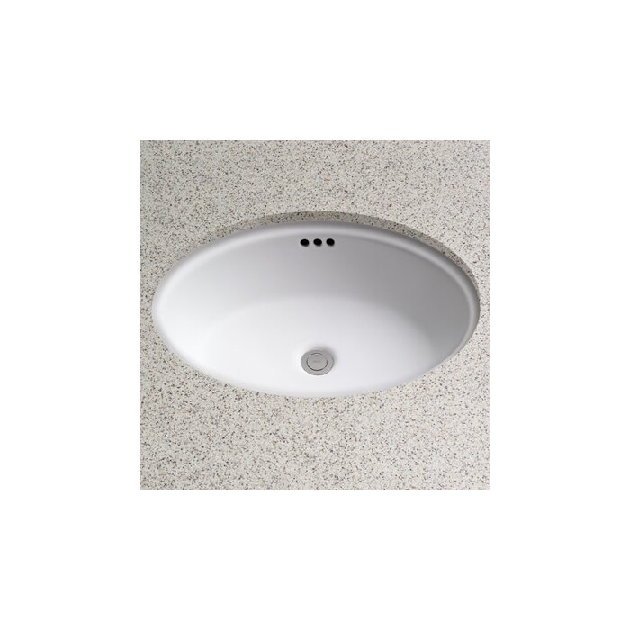 Dartmouth Vitreous China Oval Undermount Bathroom Sink With Overflow