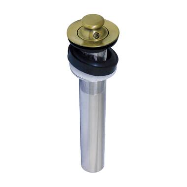Kingston Brass EV6001WT Fauceture Push Pop-Up Drain with Overflow Polished Chrome/White