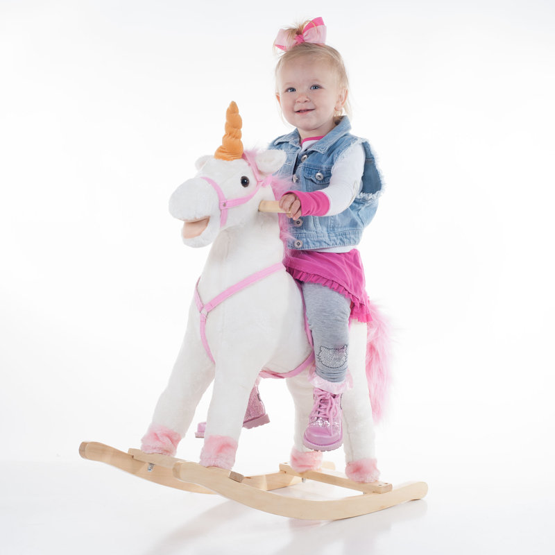 Happy Trails Unicorn Plush Rocking Horse Reviews Wayfair