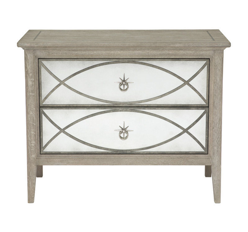 Bernhardt Marquesa Mirrored Front 2 Drawer Nightstand Reviews
