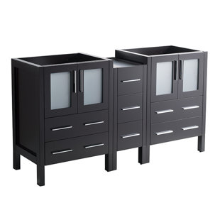 Amare 72 Double Gray Oak Bathroom Vanity Set With Mirror By Wyndham Torino 60 Double Bathroom Vanity Base By Fresca