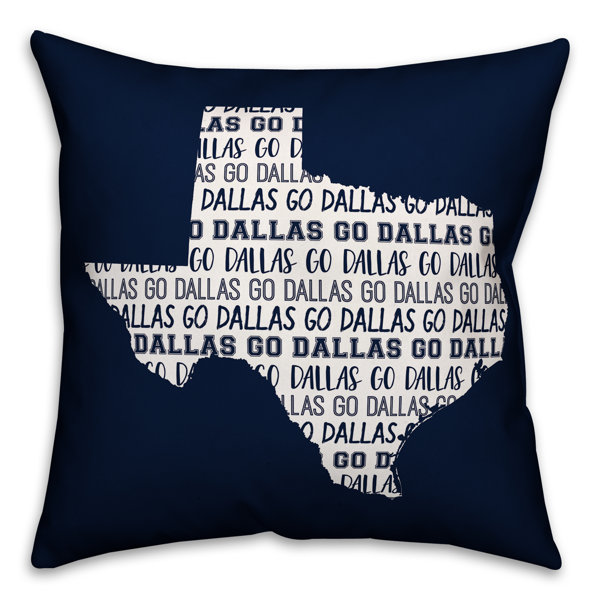 Ebern Designs Cortez Go Dallas Indoor Outdoor Throw Pillow Wayfair