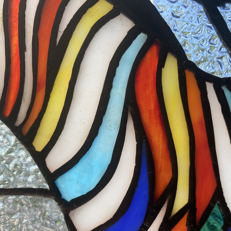 Strips and Stripes Stained Glass panel