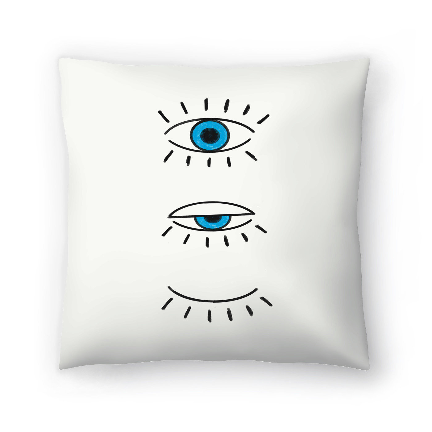 evil eye throw pillow