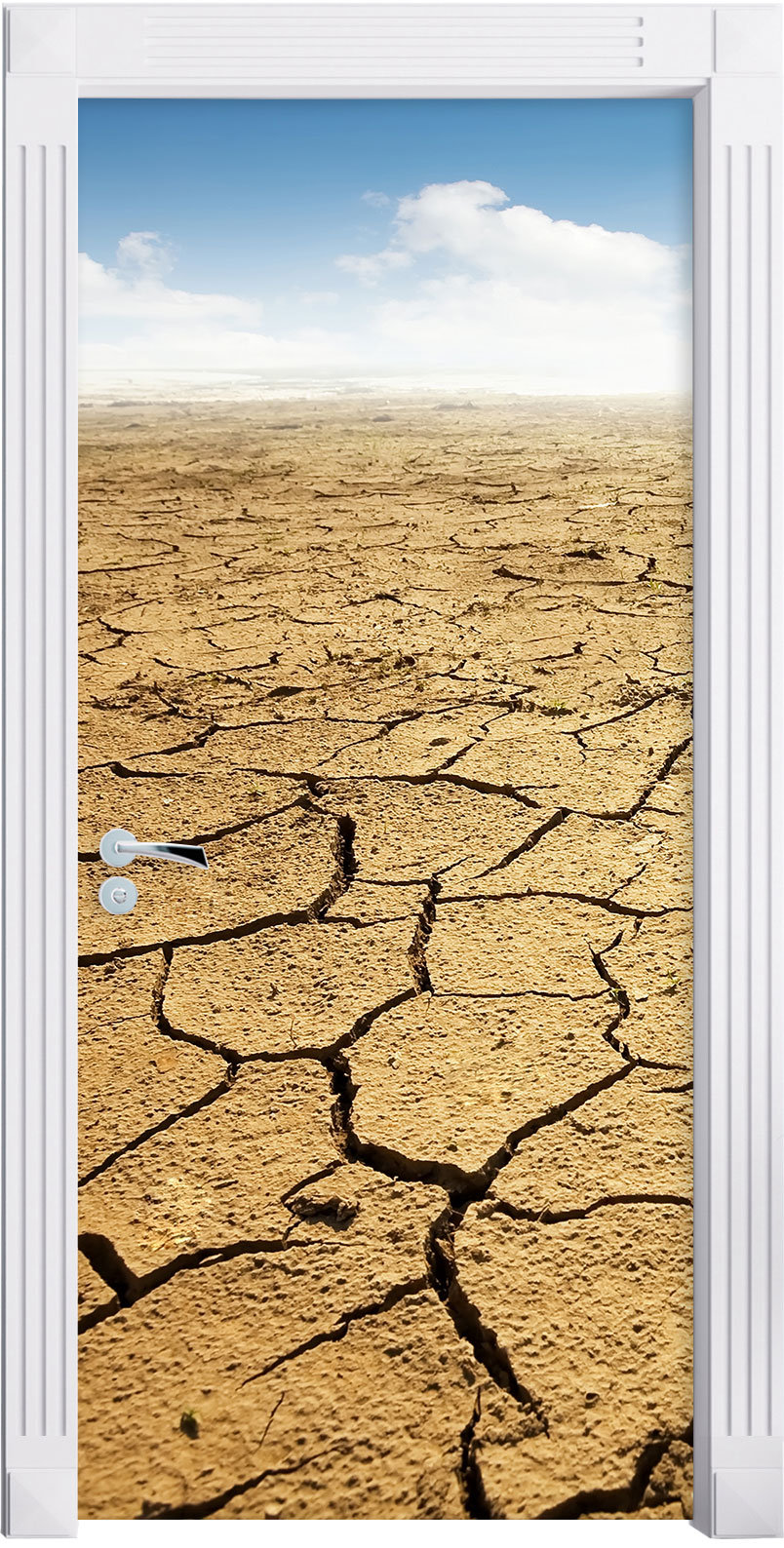 East Urban Home Cracked Desert Soil Door Sticker Wayfair Co Uk