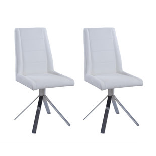 Fils Back Pyramid Base Upholstered Dining Chair (Set of 2) by Orren Ellis