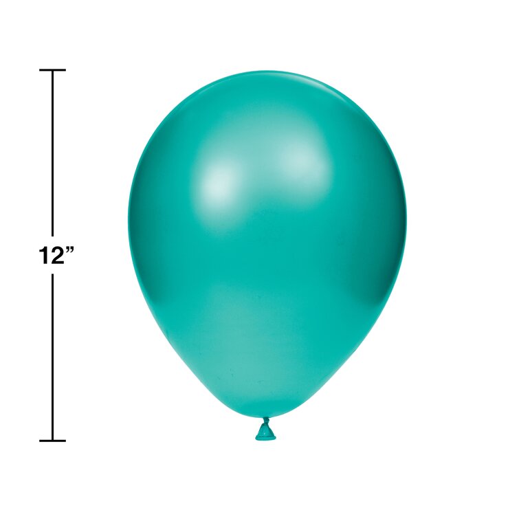 Pack of 100 Pieces Metallic Teal Creative Balloons 12 Latex Balloons