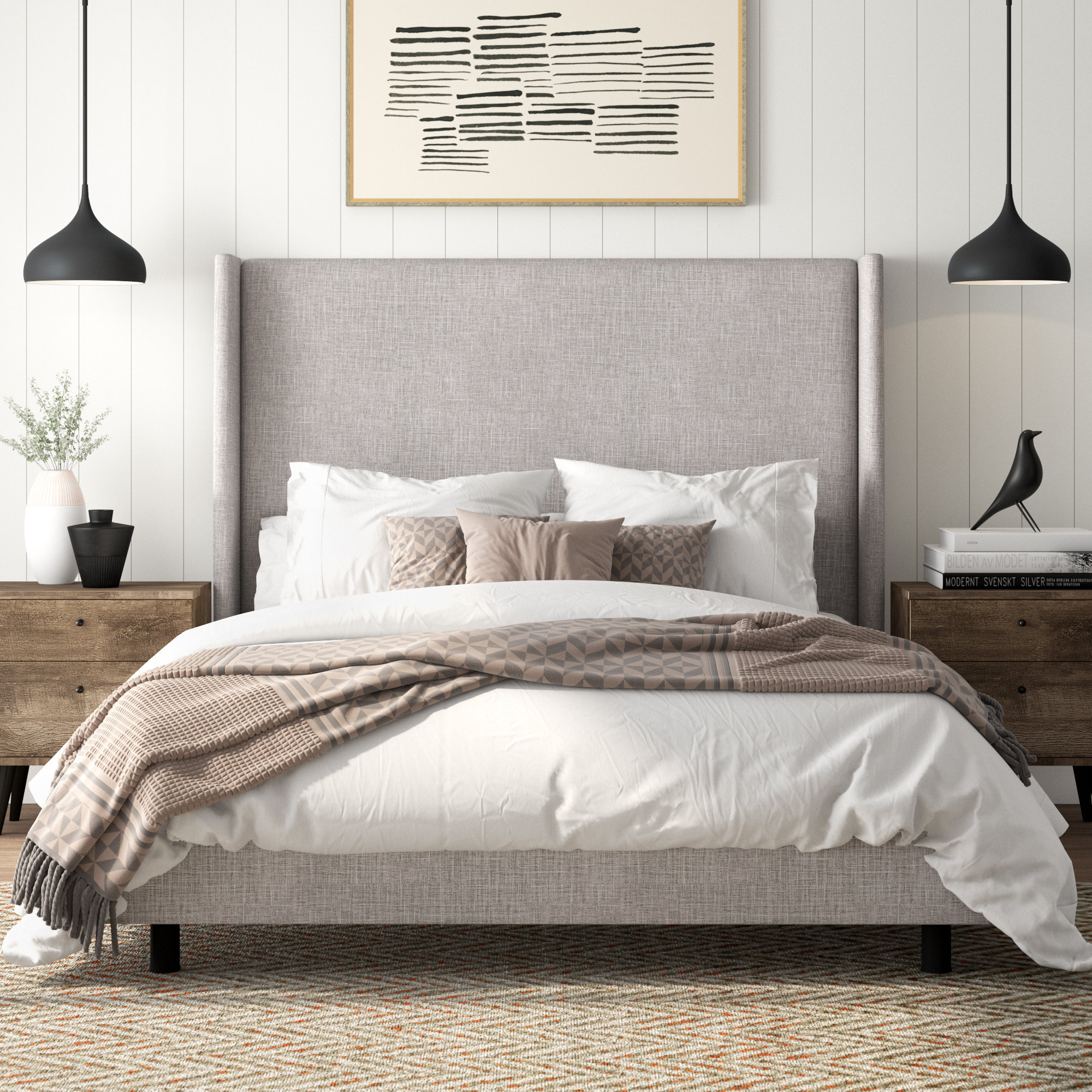 upholstered panel bed upholstered panel bed