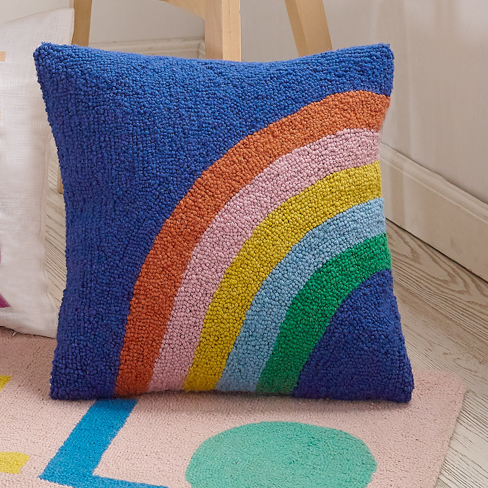 rainbow throw pillows