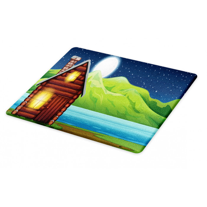 East Urban Home Glass Log Cabin Cutting Board Wayfair