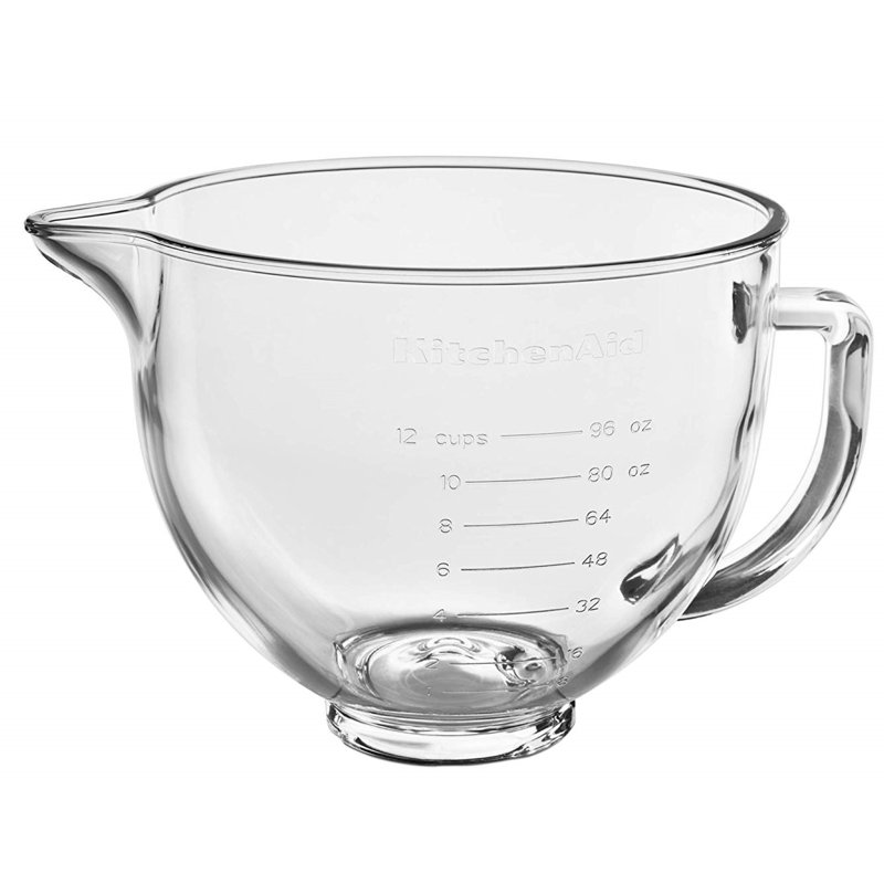 Kitchenaid Ksm5gb 5 Quart Tilt Head Glass Bowl With Measurement