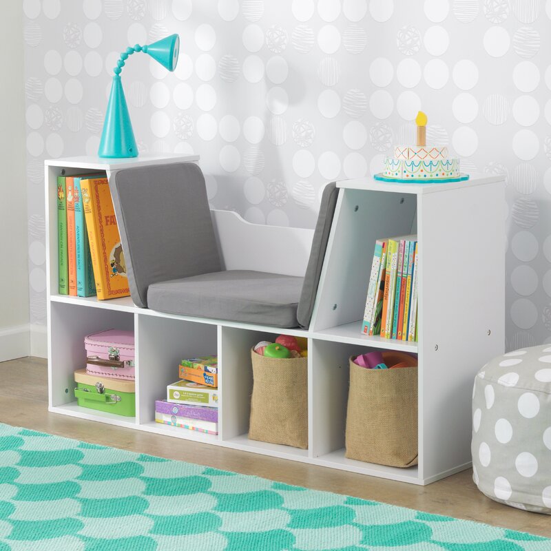 white bookcase for kids