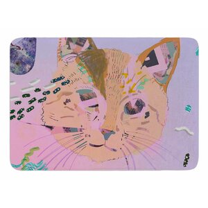 Psychedelic Cat by Vasare Nar Bath Mat