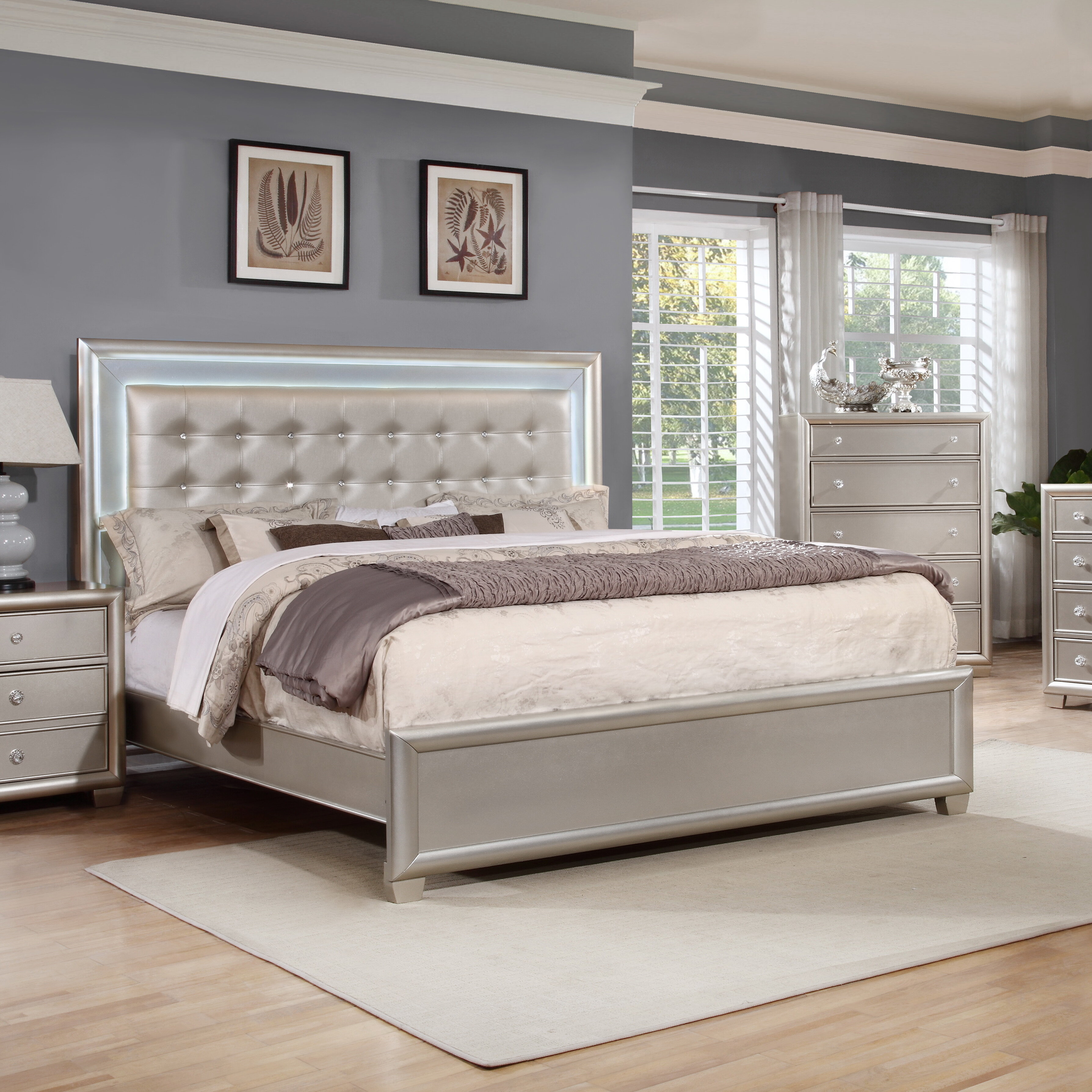 House of Hampton® Chumley Tufted Standard Bed & Reviews | Wayfair