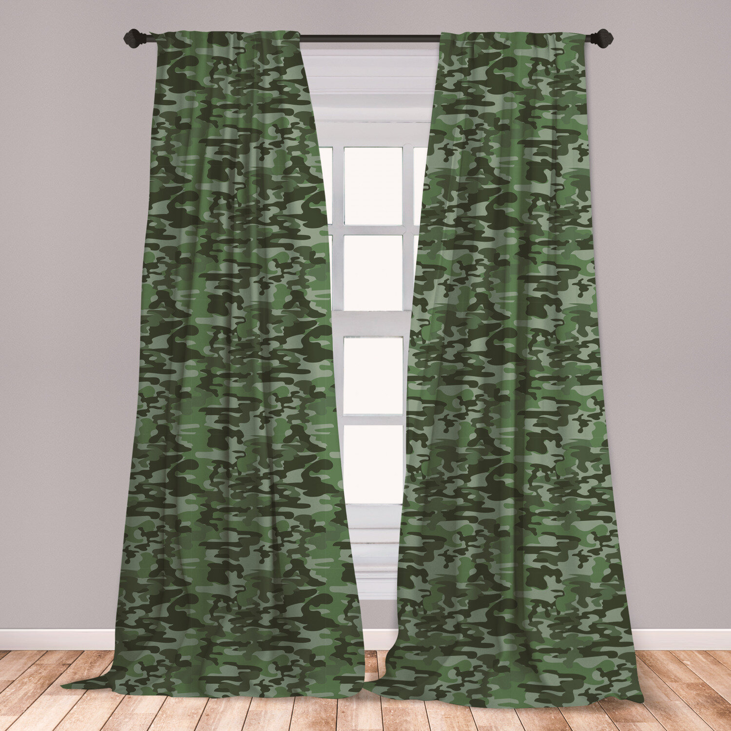 East Urban Home Ambesonne Forest Green Curtains