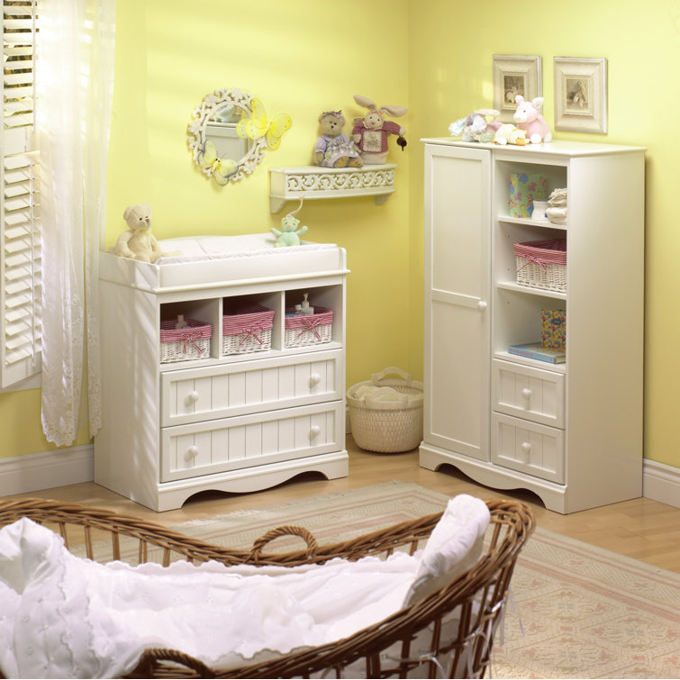 yellow changing table