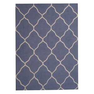 Hand-Tufted Purple/Ivory Indoor Area Rug