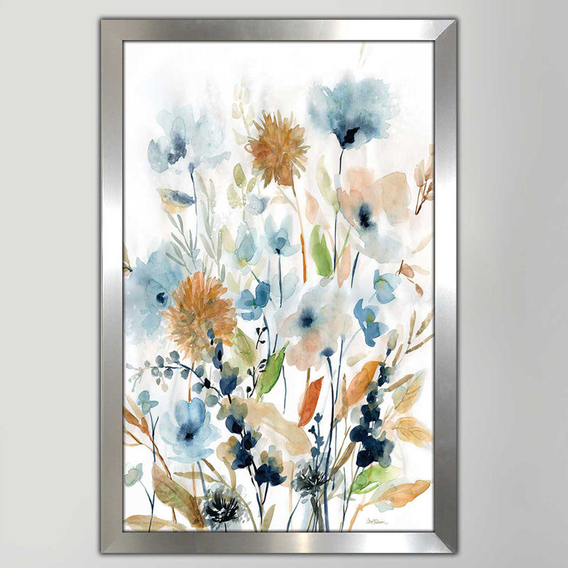 Ebern Designs Holland Spring Mix Ii Framed Watercolor Painting