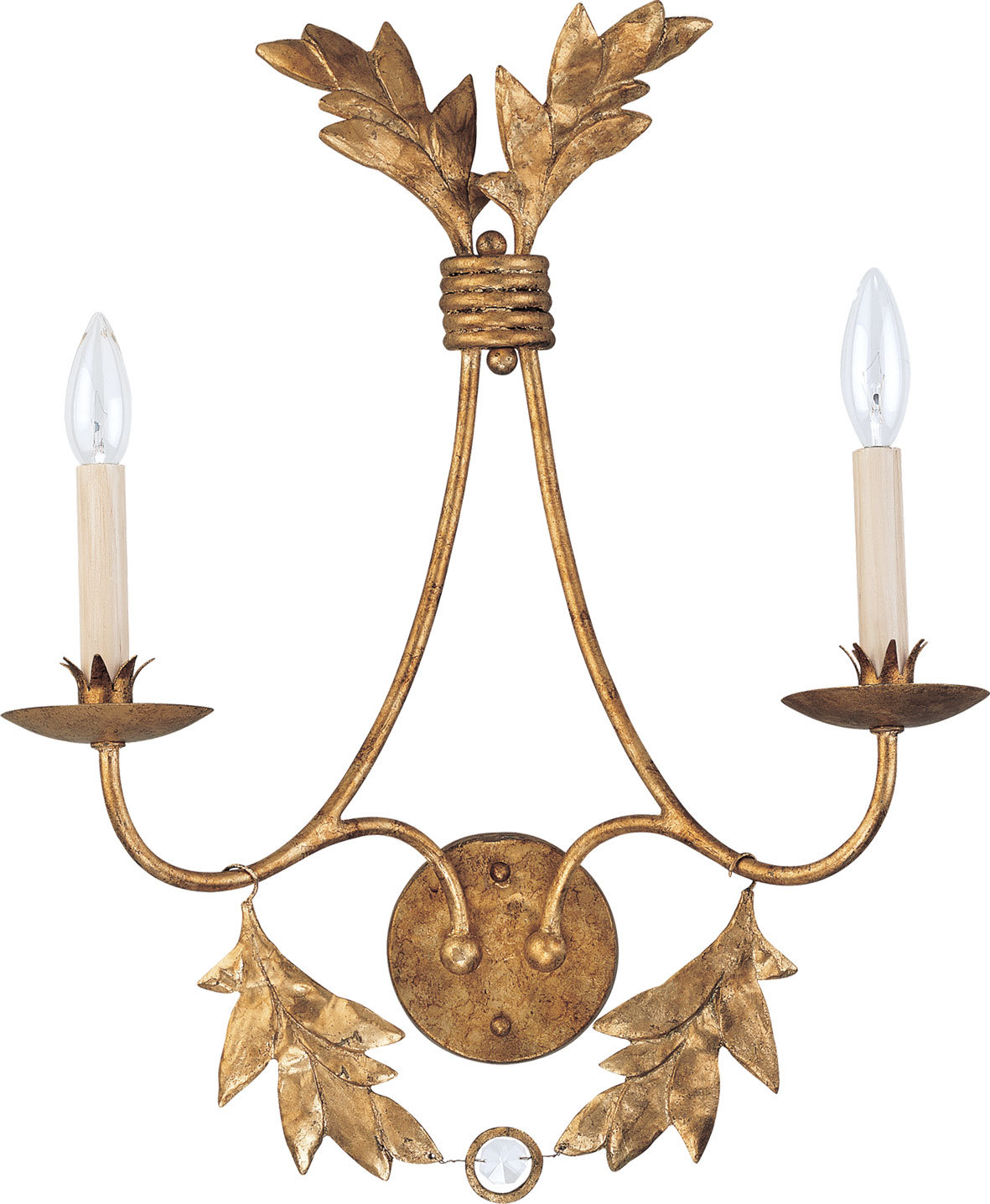 House of Hampton® Baard 2 Light Dimmable Gold Candle Wall Light Wayfair