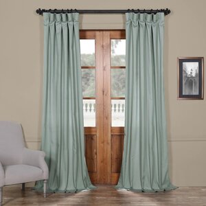 Flint Solid Indoor Cotton Semi-Sheer Single Curtain Panel