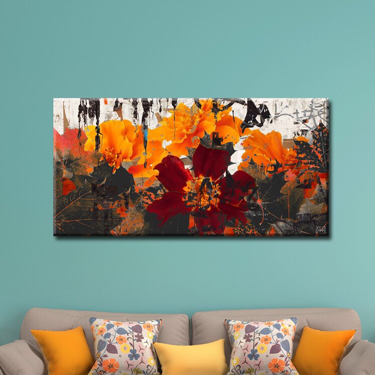 Ready2hangart Fall Ink XV Framed Graphic Art on Wrapped Canvas ...