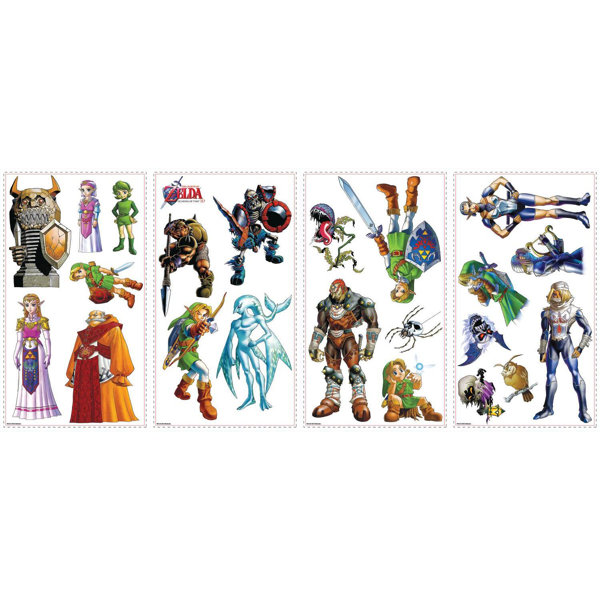 Room Mates Popular Characters 23 Piece Zelda Ocarina Of Time 3d Wall Decal Reviews Wayfair