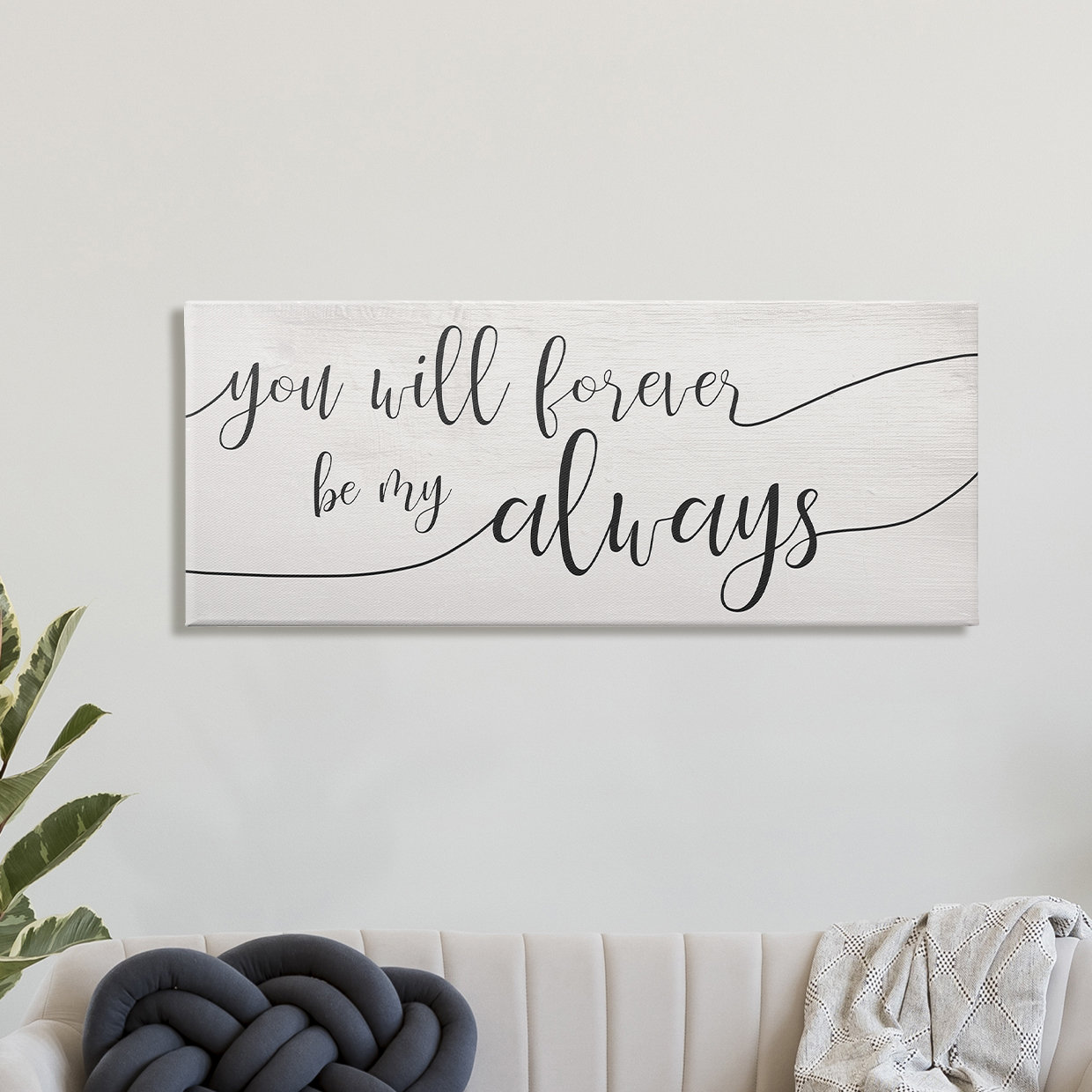 Stupell Industries Forever Be My Always Romantic Cursive Typography by ...