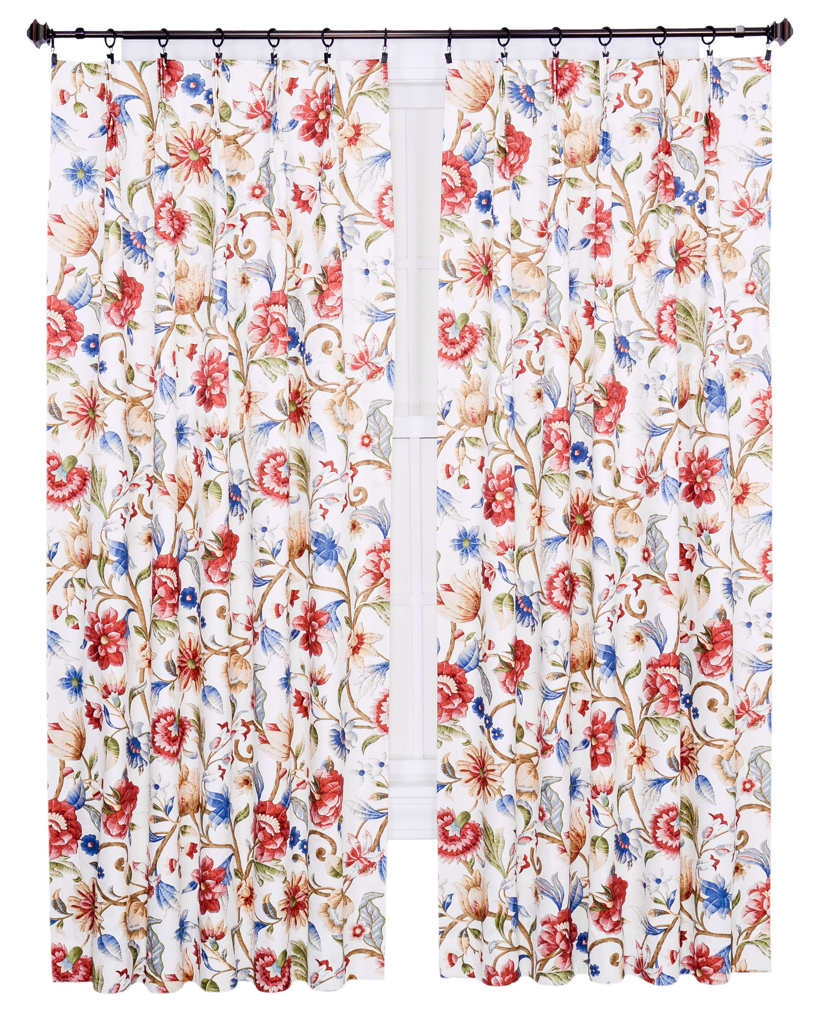 August Grove Chaslyn Floral Blackout Thermal Pinch Pleat Curtain