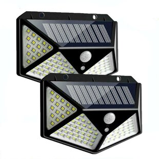 4X LED RV Motion Sensor Solar Exterior Porch Utility Light Fixture 46 LED White 