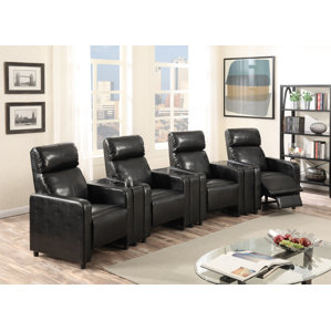 Ketter Home Theater Row Seating (Row of 4) by Latitude Run