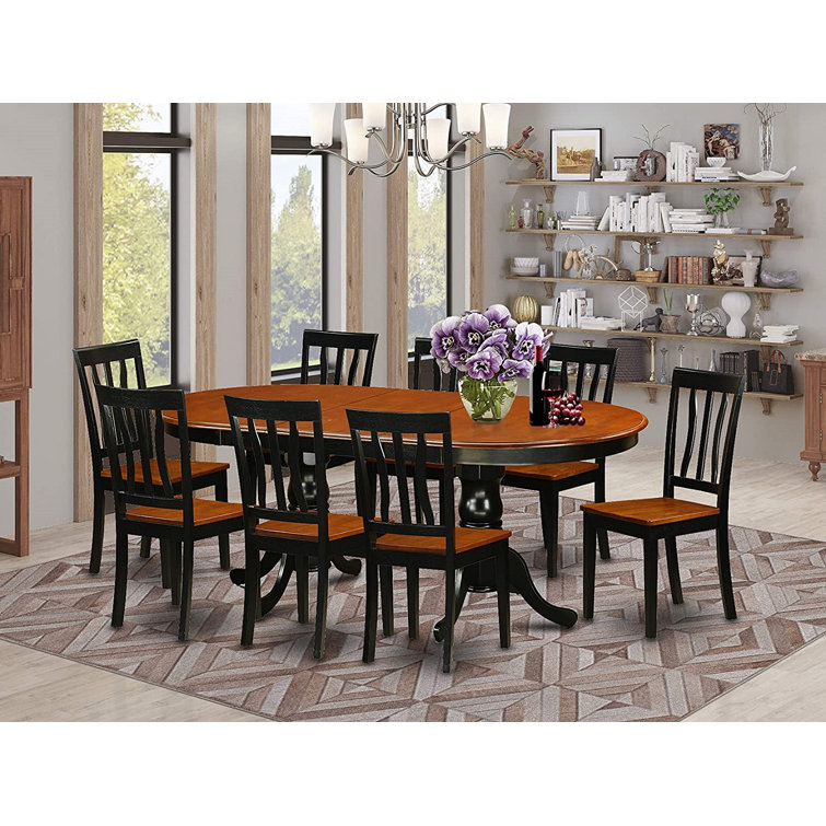 Darby Home Co Germantown Butterfly Leaf Rubberwood Solid Wood Dining Set Reviews Wayfair