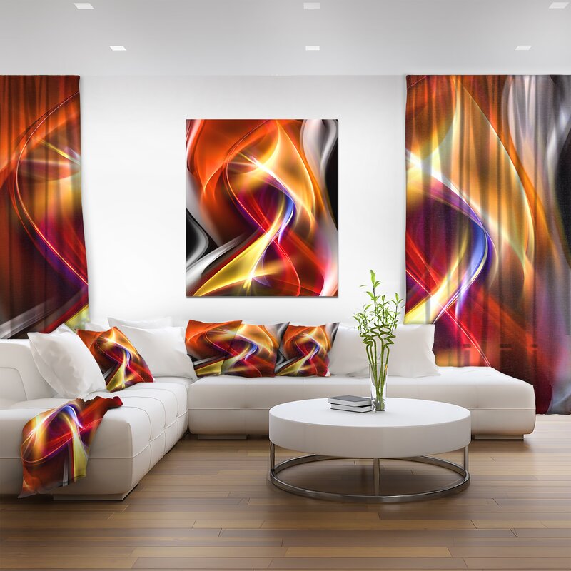 Wrapped Contemporary Colorful Canvas Graphic Art - Colorful Wall Art