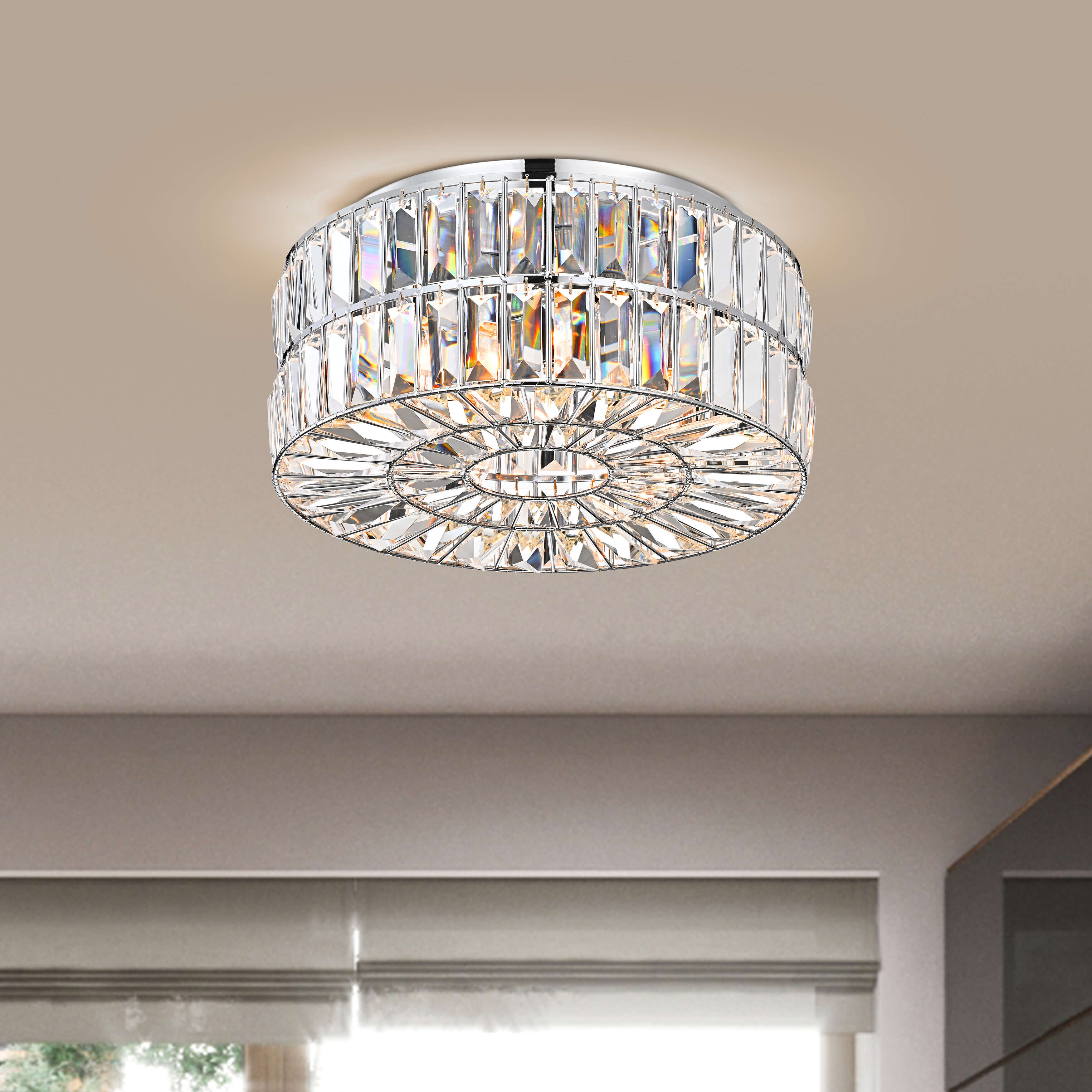 Willa Arlo Interiors Vangundy Crystal Flush Mount & Reviews | Wayfair