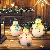 Dollhouse Miniature Artisan Large Sparkling Snowman w/ Scarf 5" tall